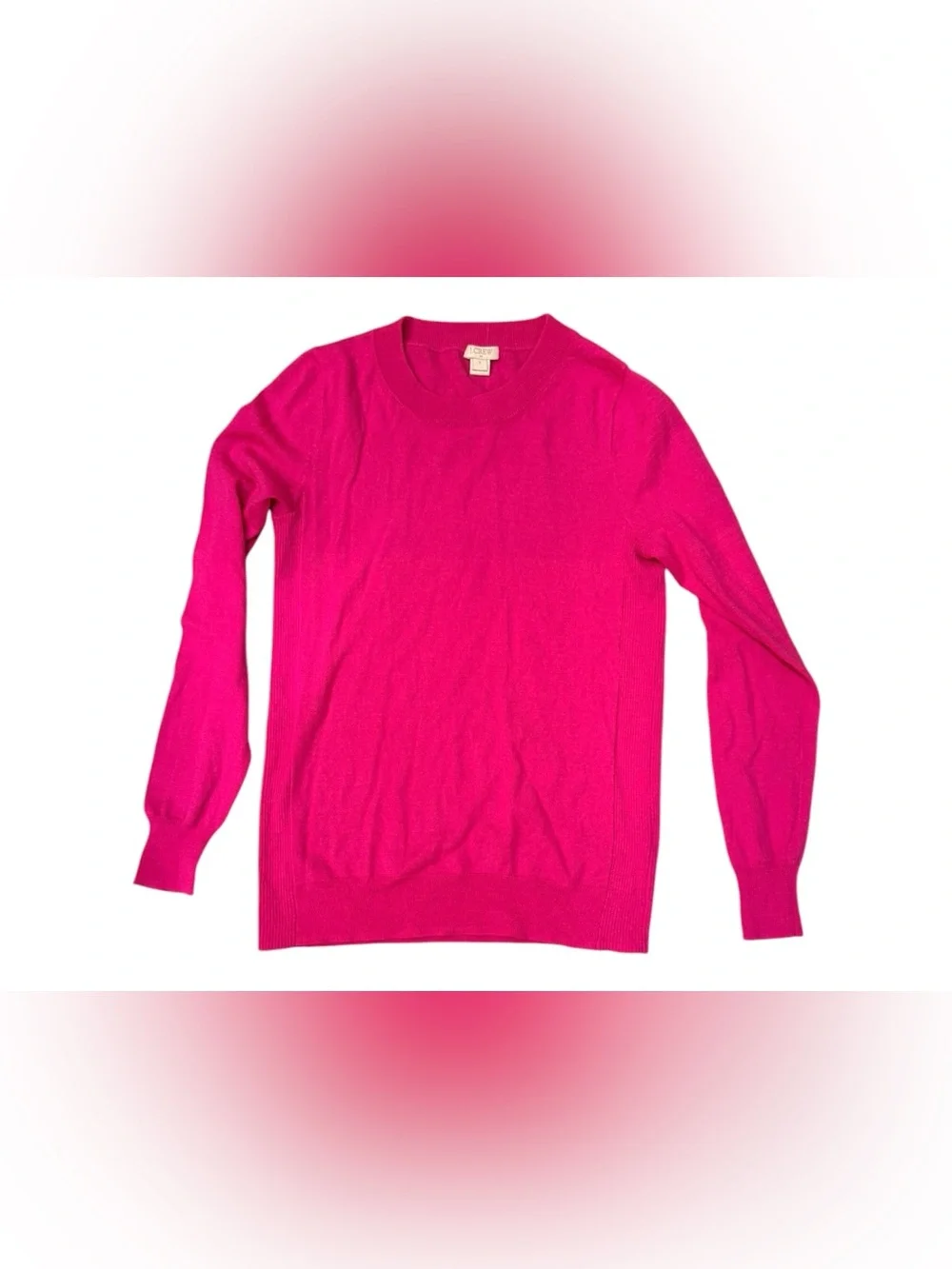 J. Crew Women's Crewneck Sweater in Bright Pink